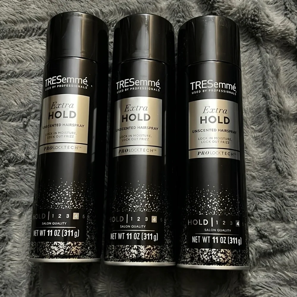 TRESemme Extra Hold Unscented Hair spray 11 oz.  Set of 3.